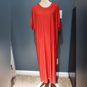 NWT LANE BRYANT DESIGN MAXI SHORT SLEEVE TUNIC DRESS SIZE 22/24